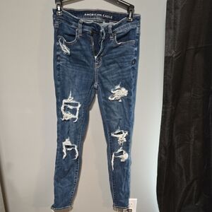 American Eagle Outfitters Women's Distressed Denim Skinny Jeans